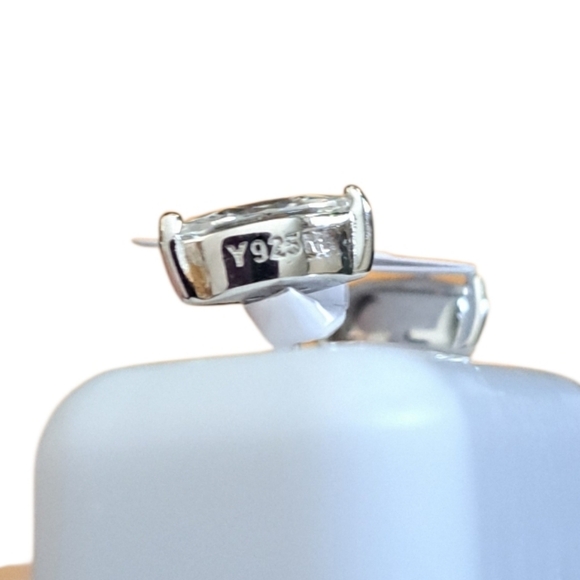 Sterling Silver Moissanite Earrings NWT - Picture 2 of 3